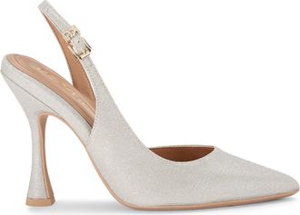 Kurt Geiger Womens Aria2 Heels - Silver Fabric - Size UK 3