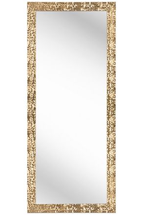 CARRYHOME Wandspiegel, Goldfarben, Glas, rechteckig, 70x170x2 cm, senkrecht und waagrecht montierbar, Ganzkörperspiegel, Spiegel, Wandspiegel