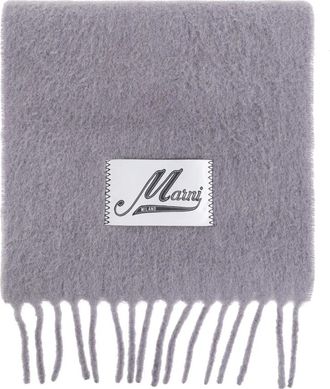 Marni Sjaal met Franjes - Dames - Wintersjaals - Grijs - ONE Size - Accessoires