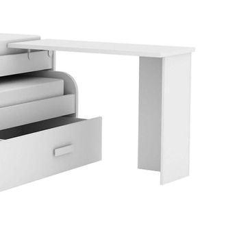 Muemue Escritorio Soporte Aglomerado Blanco 76,5x242x45cm