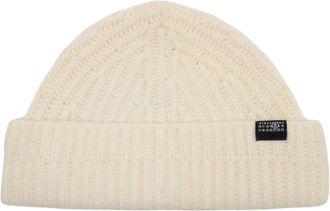 Maison Margiela Wool Beanie - unisex - Hoeden - Wit - L - Wol - Accessoires