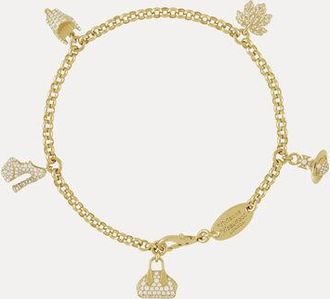 Vivienne Westwood Yasmine Charm Necklace -Gold-white-cz -Gold-white-cz Women