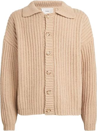 Commas Stadium fishermans-knit Beige cardigan - Neutrals