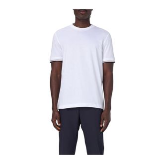 HUGO BOSS T-Shirts, male, White, XL, Short Sleeve Tipped TShirt