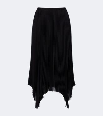 Valentino Gonna midi in georgette pliss&eacute;