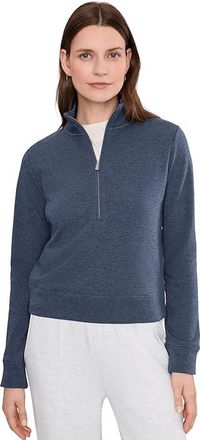 Travis Mathew Cloud 1/2 Zip Womens Sweater Heather Navy Blazer : 2XL, Cotton/Elastane/Polyester