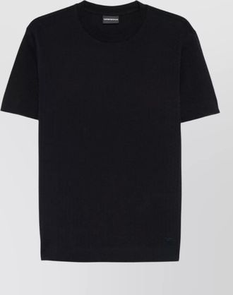 Emporio Armani logo cotton crew neck short sleeve t-shirt