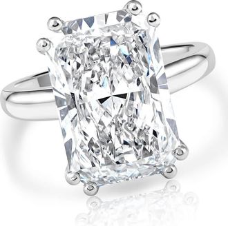 Pompeii3 Certified 4.00Ct Radiant Cut Diamond Engagement Ring White Gold Lab Grown Size: 7