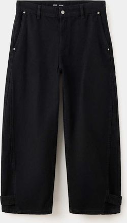 Mango Jeans balloon vita media black denim - Donna - 36 - MANGO