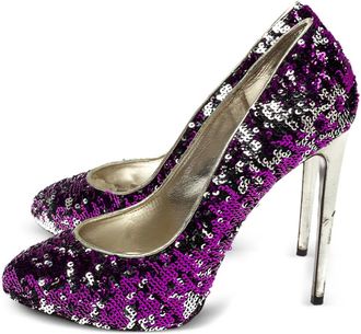 Dolce & Gabbana Pumps con paillettes 130mm 2024 - Viola