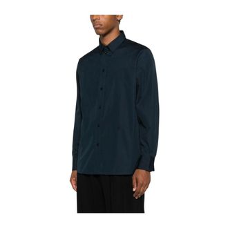 Saint Laurent Heren, Overhemden, Blauw, Maat: XL Katoen