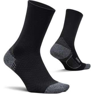 Feetures Plantar Fasciitis Relief Light Cushion Mini Crew Targeted Arch & Plantar Fascia Support in Black at Nordstrom, Size Medium