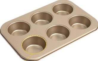 OEM Molde Antiadherente Para Magdalenas, Apto Para Cupcakes, Brownies, Pudines Y Otros Productos Horneados, Color Negro, 25,5 X 19,5 Cm