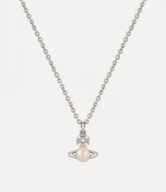 Vivienne Westwood Balbina Pendant Necklace Silver Glass Pearls Women