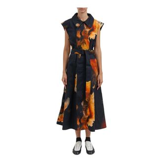 Yohji Yamamoto Midi Dresses, female, Multicolor, S, Mjz3187 Midi Dress