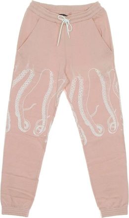 Octopus Wit/Roze Trainingspak Trainingsbroeken Vrouwen - Dames - Sweatpants - Roze - L - Broeken