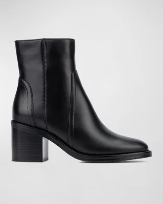 Aquatalia Janella Leather Ankle Boots
