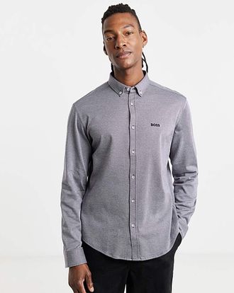 HUGO BOSS Long Sleeve Motion Shirt - Purple