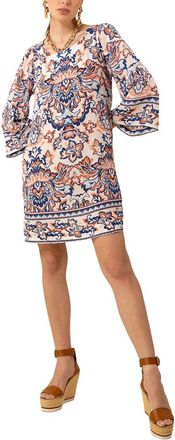 Hale Bob Silk Flora Midi Dress