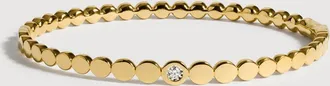 Monica Vinader Gold Solo Graduated Diamond Bangle Lab Grown Diamond