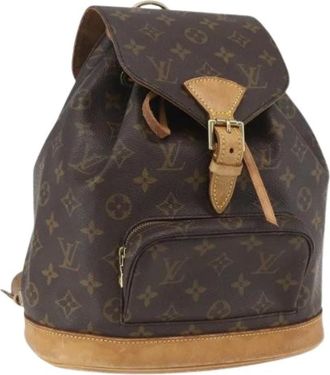 Louis Vuitton Pre-owned Backpacks, female, Brown, Size: ONE SIZE Pre-owned Canvas Backpack