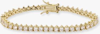 Melinda Maria Womens Not Your Basic Diamondettes Tennis Bracelet In Gold