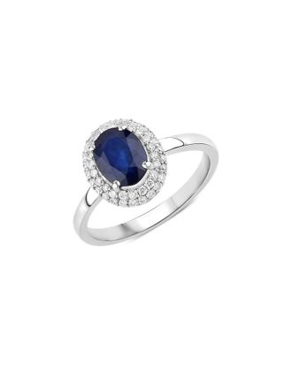 Diana M. Jewels 14K 1.84 Ct. Tw. Diamond & Blue Sapphire Ring