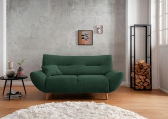 Inosign 2-Sitzer »Drago elegant und zeitlos, komfortabel, Holzfuss« frei im Raum stellbar, inkl. 1 Zierkissen