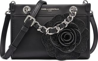 Karl Lagerfeld Savoie Crossbody in Black/silver at Nordstrom