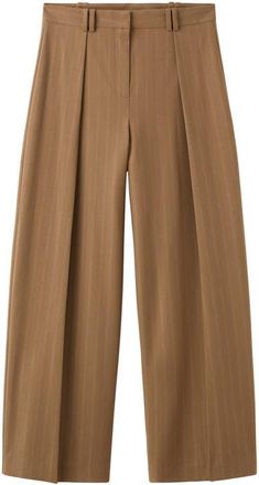 Mango Pantalon Systeck Pleated Wide Leg Pants in Caramel at Nordstrom, Size 12