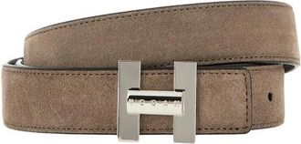 Hogan Omkeerbare Su&egrave;de Riem - Dames - Riemen - Beige - 75 CM - Su&egrave;de - Accessoires