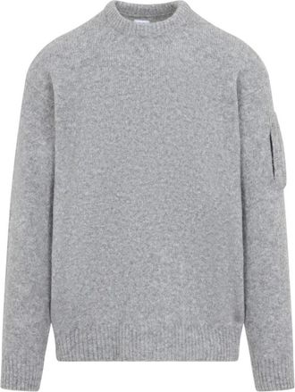 C.P. Company Crew-Neck Knit - Heren - Ronde hals truien - Grijs - S - Wol - Truien & Vesten