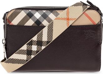 Burberry Borsa a tracolla Pop Check - - Bags - Uomo - Marrone - ONE SIZE