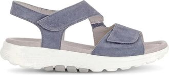 Gabor Platte Sandalen - Dames - Sandalen - Blauw - 40 1/2 EU - Su&egrave;de - Schoenen