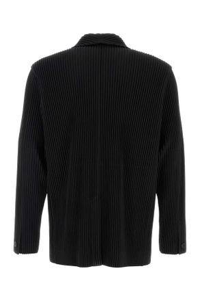 Homme Pliss&eacute; Issey Miyake Mens Black Polyester Blazer Giacche E Gilet Jacket