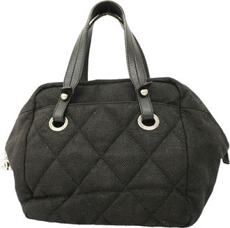 Chanel Black Tweed Tote Bag (Pre-Owned)