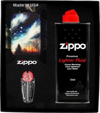 OEM Juego De Encendedores Zippo Con Dise&ntilde;o De Cielo Despejado, Regalo N.&deg; 1