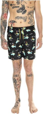 Happy Socks Hombre, Trajes de ba&ntilde;o, Negro, Talla: XL