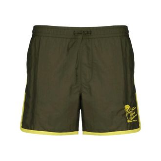Dr&ocirc;le de Monsieur Beachwear, male, Green, Size: XL Plage Slogan Palmier Shorts