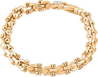 Pompeii3 Mens U-Shape 14k Gold (57gram) or Platinum (93gram) 8mm Link Bracelet 9