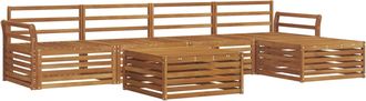 vidaXL Conjunto De Sof&aacute;s De Exterior 6 Uds. Natural Vidaxl