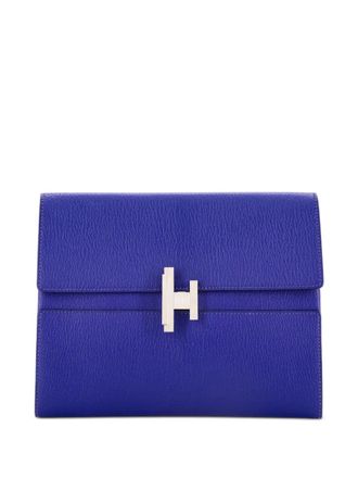 Hermès Cinhetic Chevre Mysore clutch bag - Blu