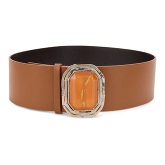 Alberta Ferretti Leather Belt - female - Alberta Ferretti - Belts - Brown - S - Accessories