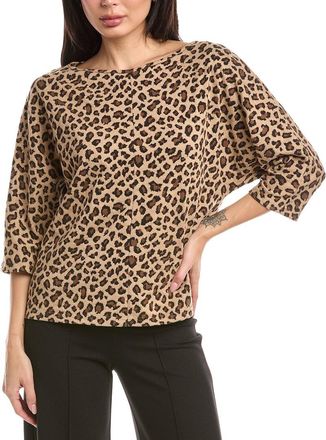 St. John Cheetah Stretch Sweater