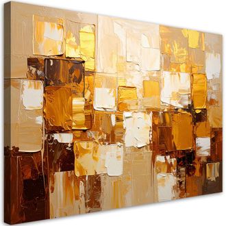 Artgeist Artgeist - Quadro su tela, Astrattismo dorato stile glamour - 100x70