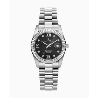 Jacques du Manoir Inspiration Roman Diamond Black Dial Ladies Watch JWL01308