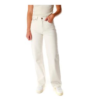 Nudie Jeans High Waist Straight Jeans - female - Nudie Jeans - Straight Fit Jeans - White - W28 L32 - Jeans