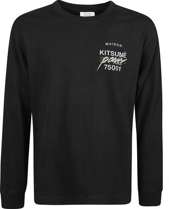 Maison Kitsun&eacute; MMII Profile Fox Oversized Long Sleeve T-Shirt