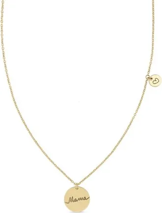 Bony Levy 14K Gold Mama Disc Pendant Necklace in 14K Yellow Gold at Nordstrom, Size 18