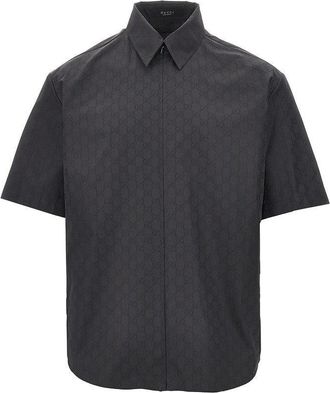 Gucci GG poplin shirt with zip closure Man 48